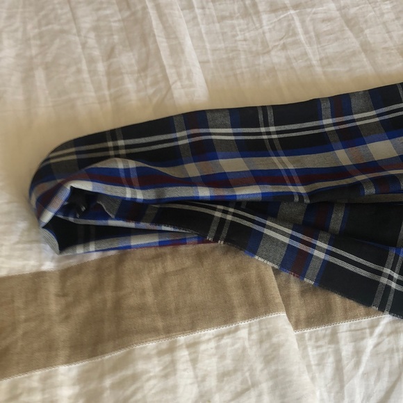 Burberry style black and blue unisex scarf - Picture 4 of 6